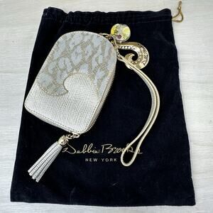 Debbie Brooks New York Wristlet Clutch With Rhinestone and Magnet Dangle